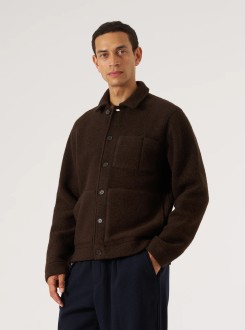 Brown Wool Fleece Uniform Jacket Universal Works
