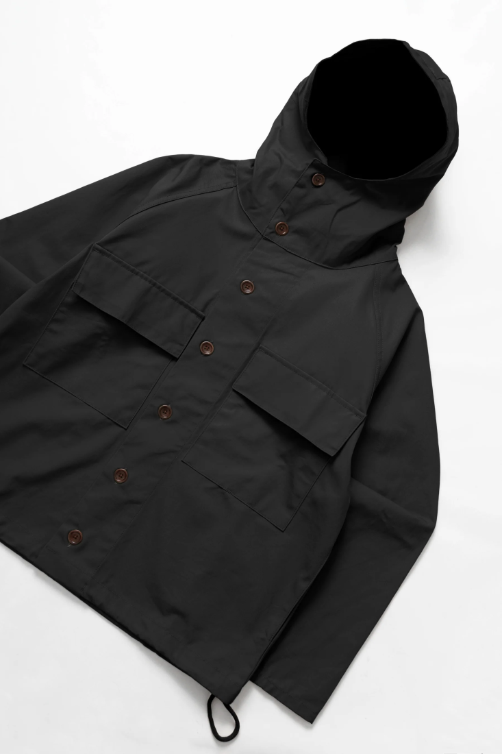 Waxed Cotton Allotment Parka Black Service Works