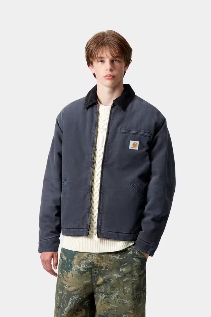 OG Detroit Jacket Dark Navy / Black Stone Canvas Carhartt Wip