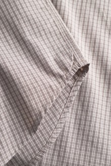 Ole Oversize Poplin Check Shirt Walnut Norse Projects