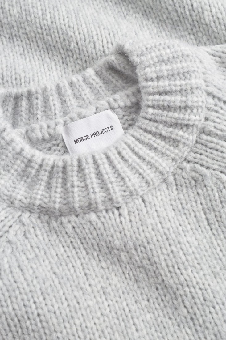 Birger Wool Raglan Light Grey Melange Norse Projects