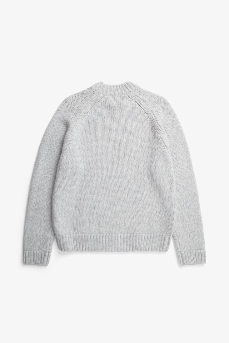 Birger Wool Raglan Light Grey Melange Norse Projects