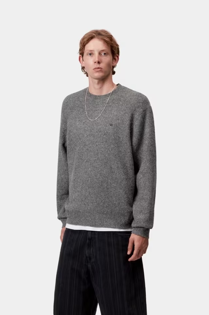 Curtis Sweater Tangled Graphite  Carhartt WIP