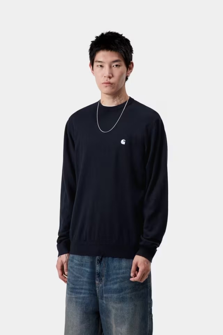 Madison Sweater Dark Navy / Wax Carhartt WIP
