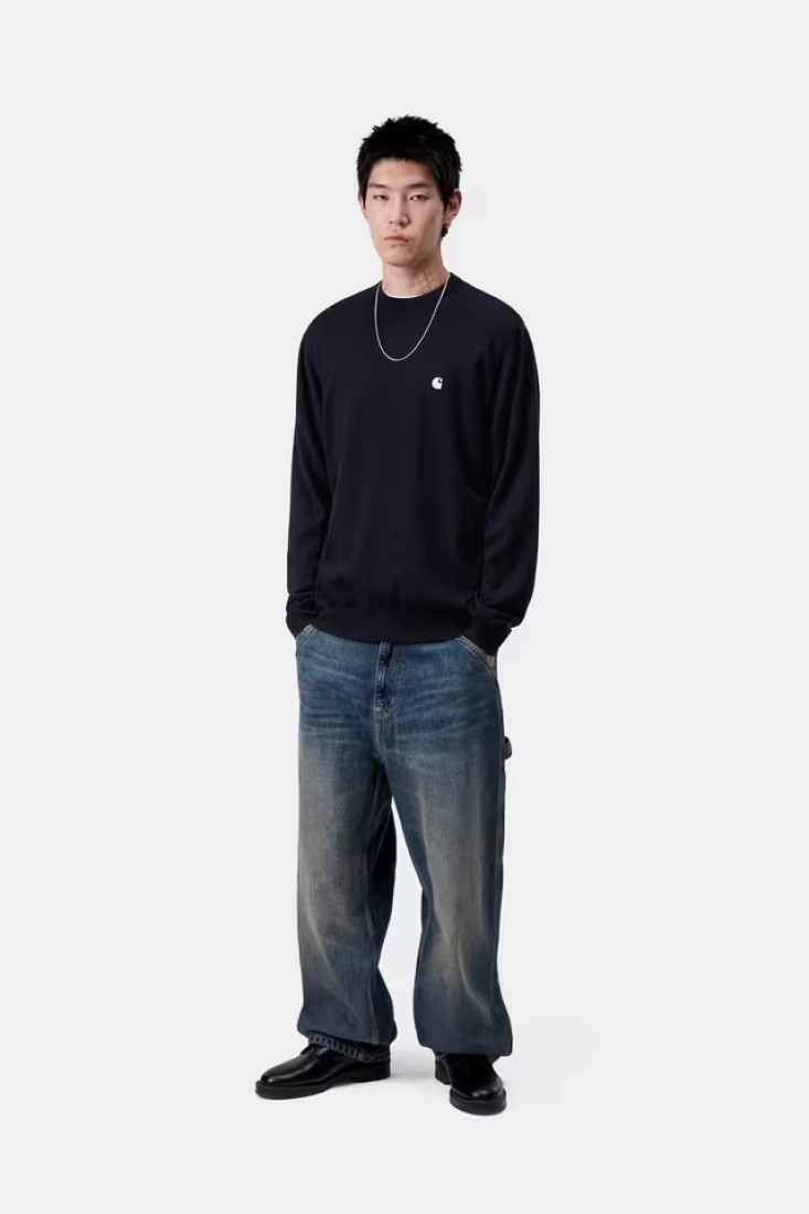 Madison Sweater Dark Navy / Wax Carhartt WIP