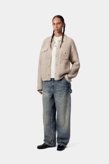 W' Brandon Single Knee Pant Blue Dark Used WashCarhartt WIP