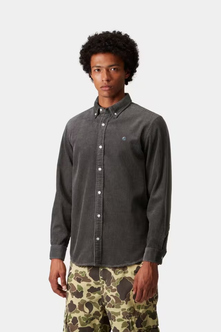 L/S Madison Cord Shirt Graphite / Graphite Carhartt WIP