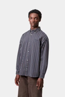 L/S Palance Shirt Palance Stripe, Dark Navy Carhartt WIP