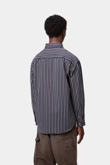 L/S Palance Shirt Palance Stripe, Dark Navy Carhartt WIP