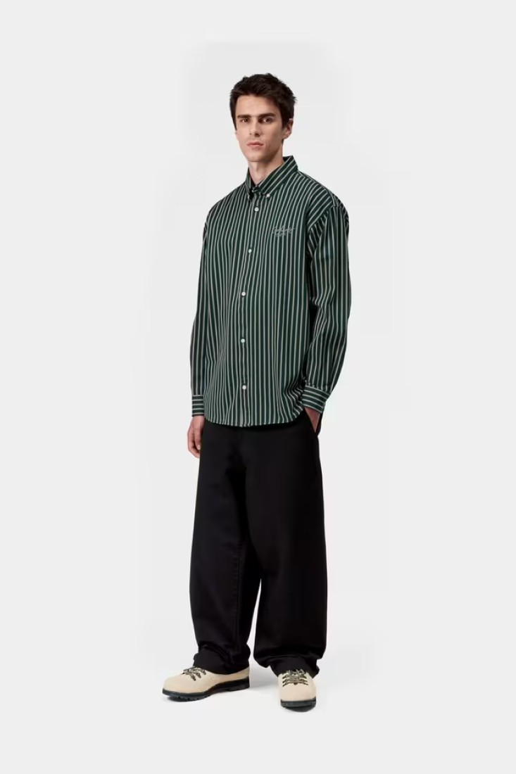 L/S Palance Shirt Palance Stripe, Deep Lagoon Carhartt WIP