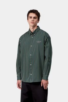 L/S Palance Shirt Palance Stripe, Deep Lagoon Carhartt WIP