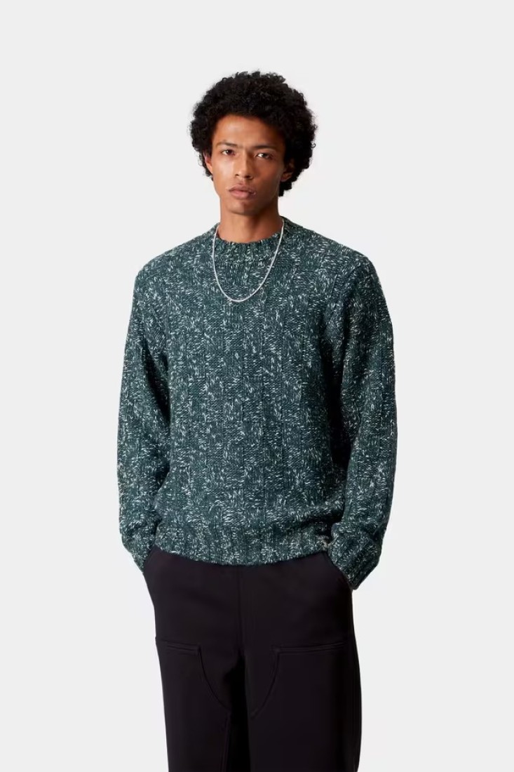 Kyloe Sweater Deep Lagoon Heather Carhartt WIP