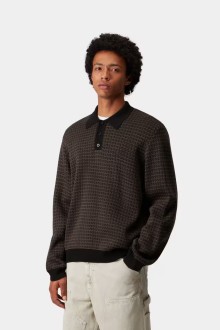 L/S Lowis Polo Lowis Houndstooth, Vitola Heather Carhartt WIP