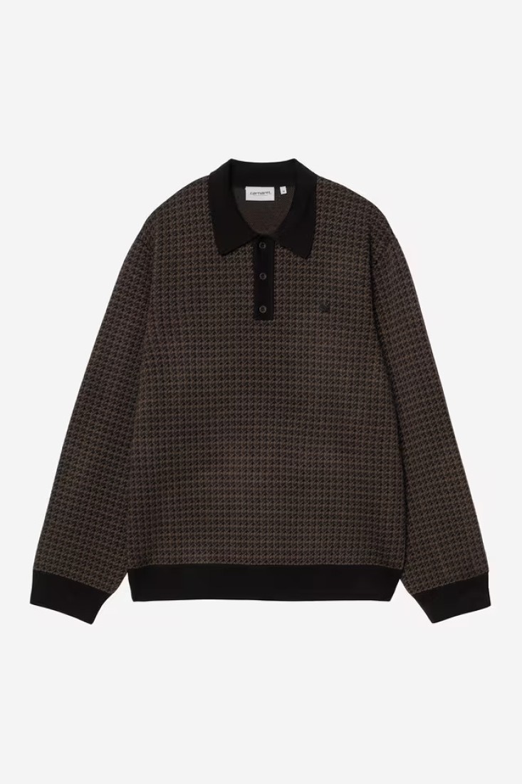 L/S Lowis Polo Lowis Houndstooth, Vitola Heather Carhartt WIP