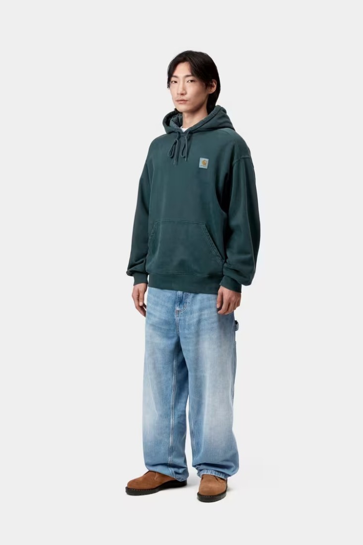 Hooded Vista Sweat deep lagoon / Garment Dyed Carhartt Wip