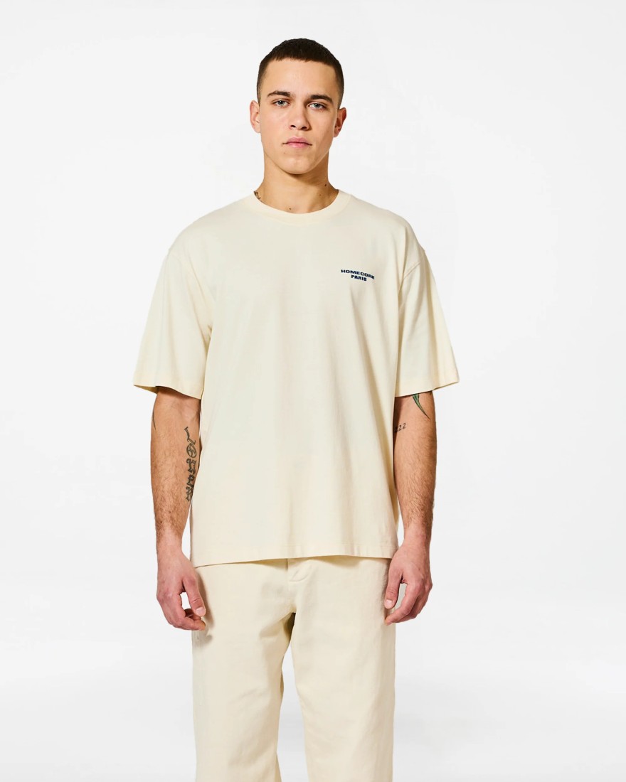 Paris 10 Tee Cream-Blue Homecore