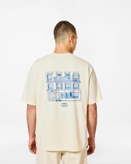 Paris 10 Tee Cream-Blue Homecore