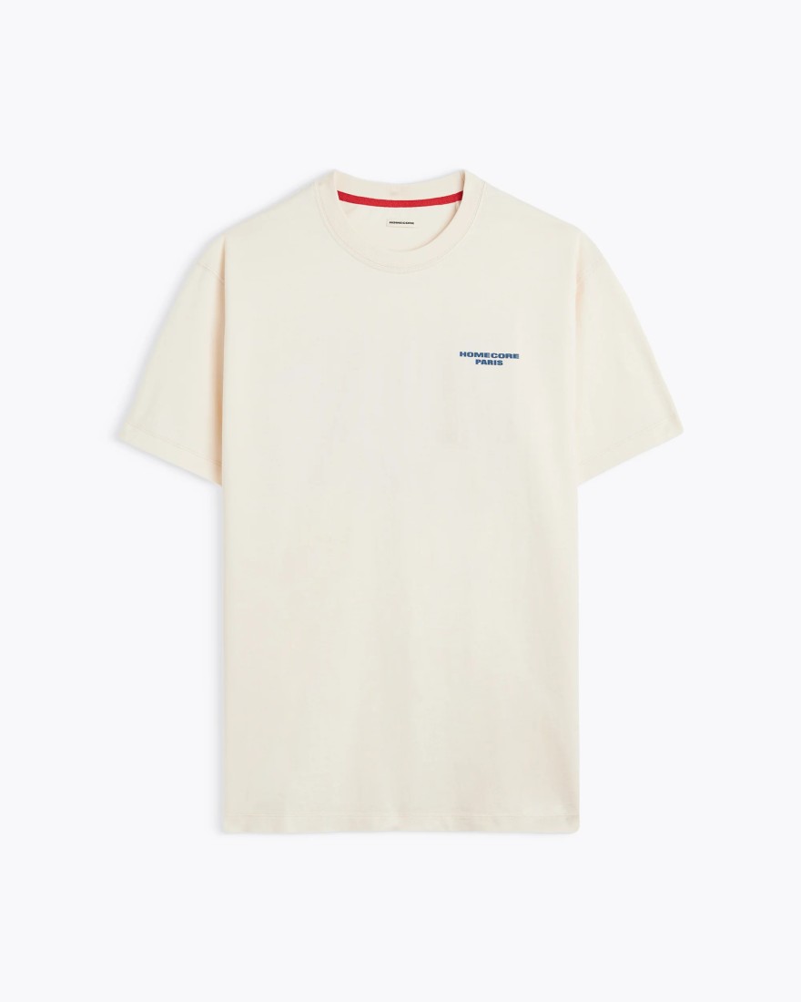 Paris 10 Tee Cream-Blue Homecore