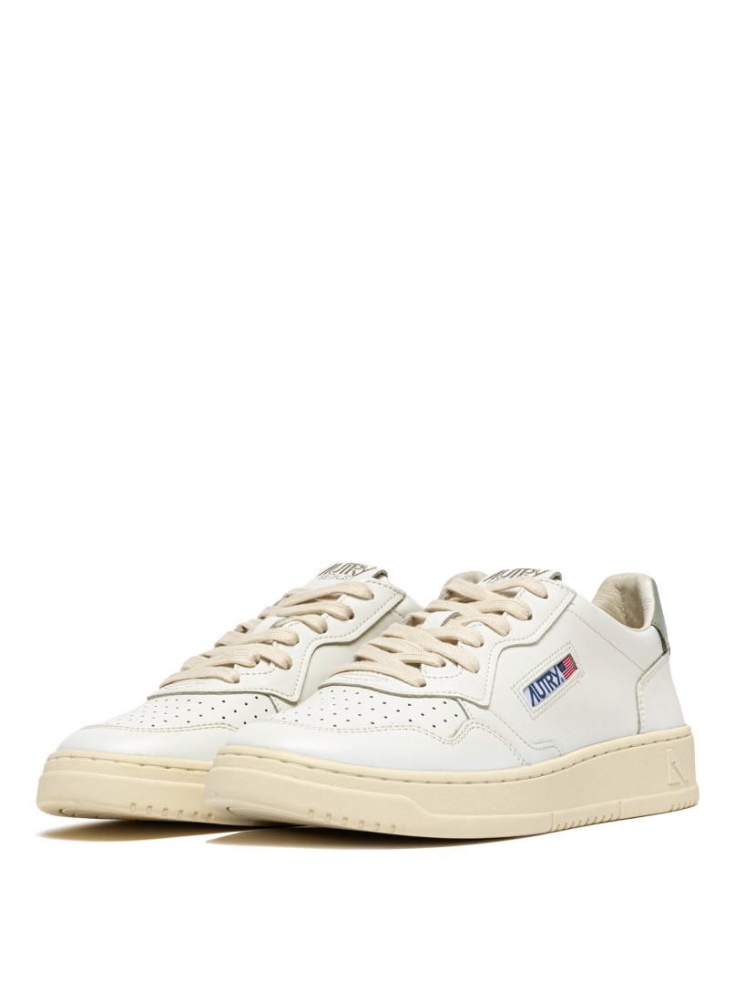 Basket Medalist Low Leather White / Sea Grass Autry