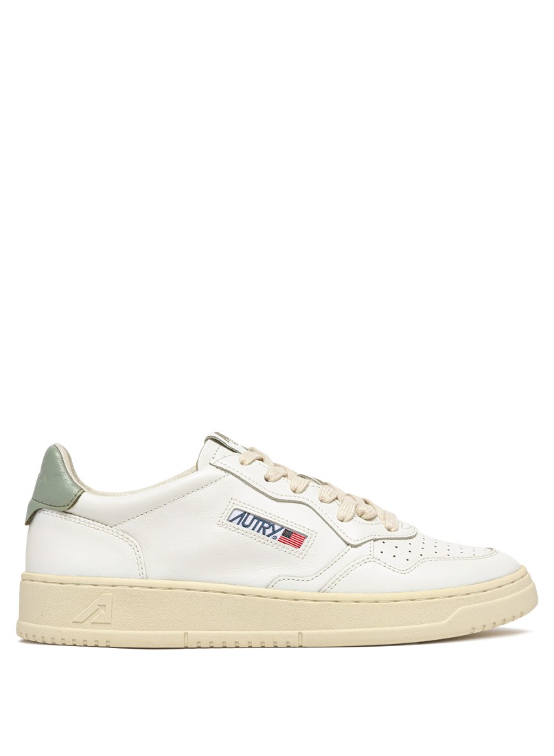 Basket Medalist Low Leather White / Sea Grass Autry