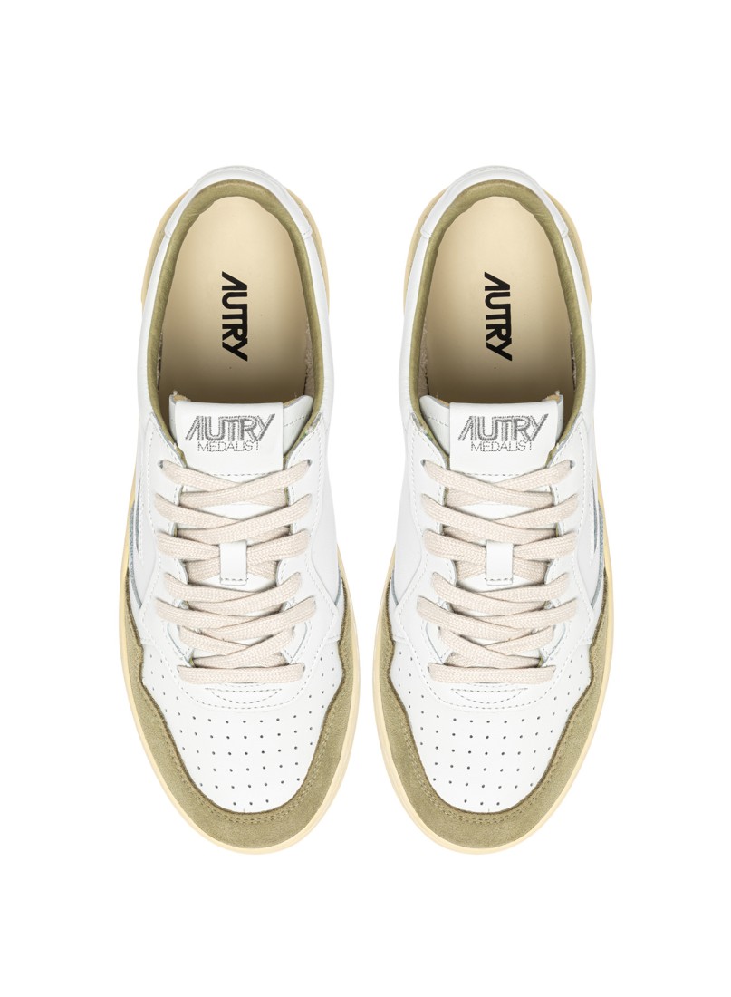 Basket Medalist Low Soft Leather / Suede White / Grey Green Autry