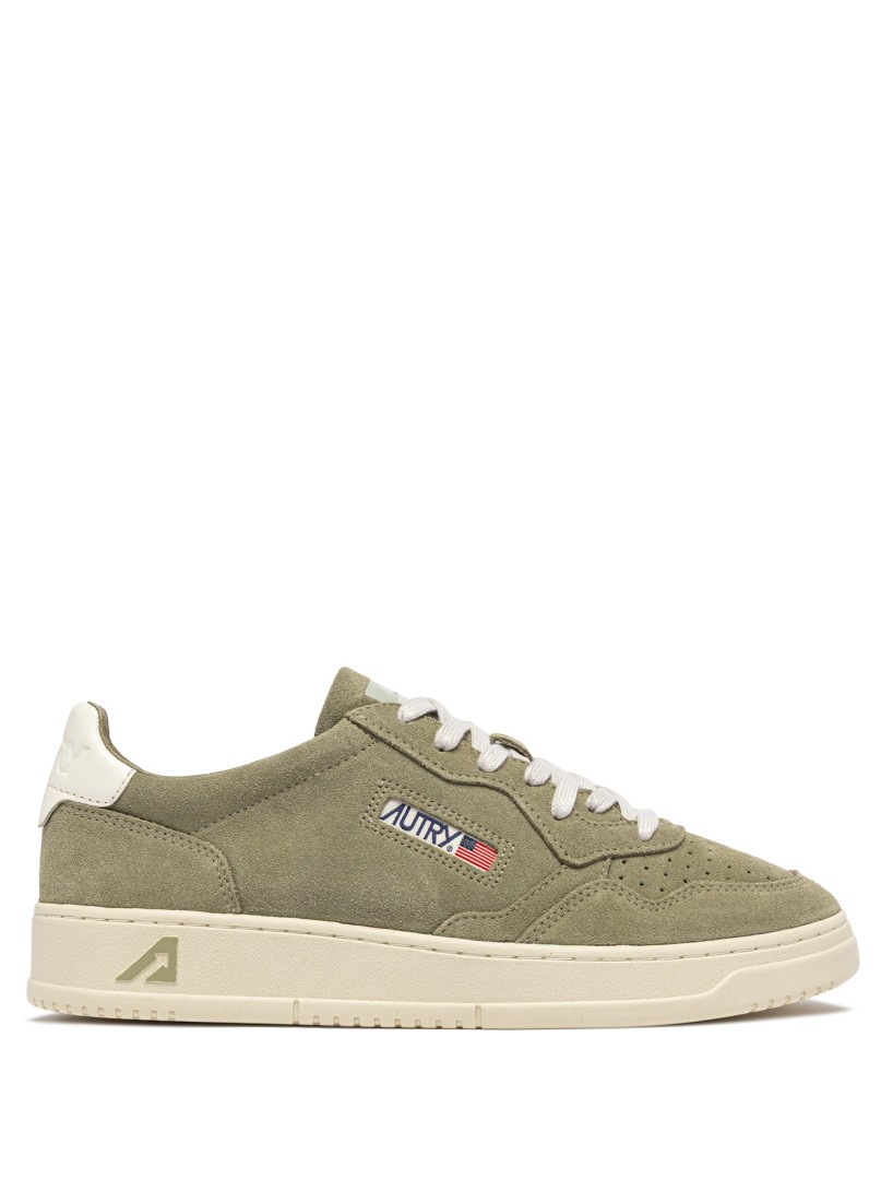 Basket Medalist Low Finish / Suede Gray Green / White Autry