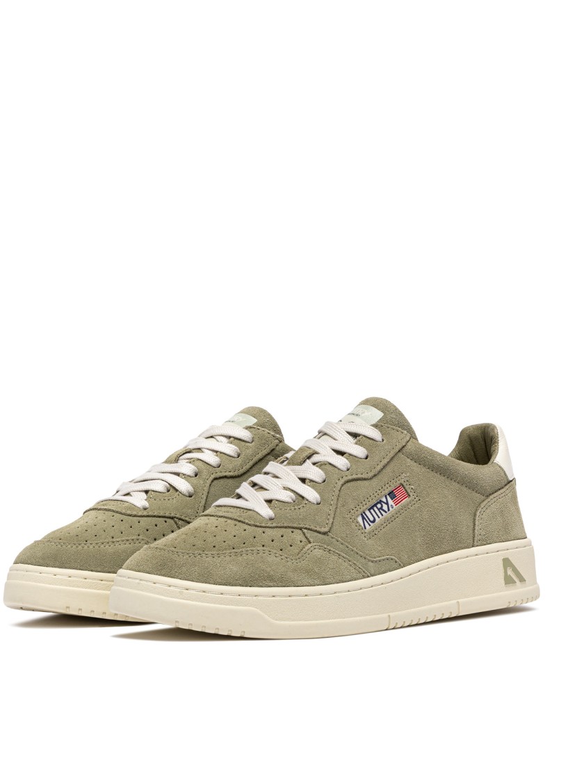 Basket Medalist Low Finish / Suede Gray Green / White Autry