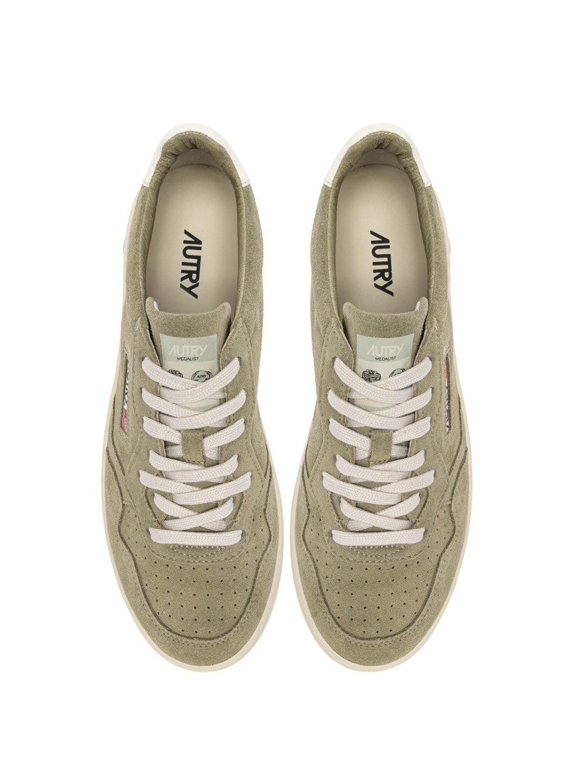 Basket Medalist Low Finish / Suede Gray Green / White Autry