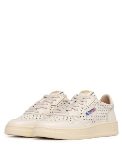 Basket Medalist Low Wom Leather / Hole Panna Autry