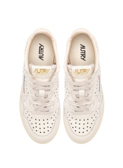 Basket Medalist Low Wom Leather / Hole Panna Autry