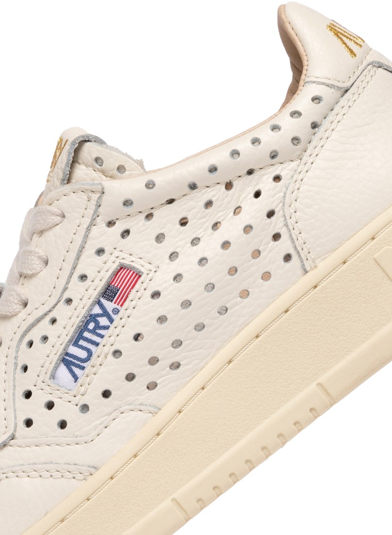 Basket Medalist Low Wom Leather / Hole Panna Autry