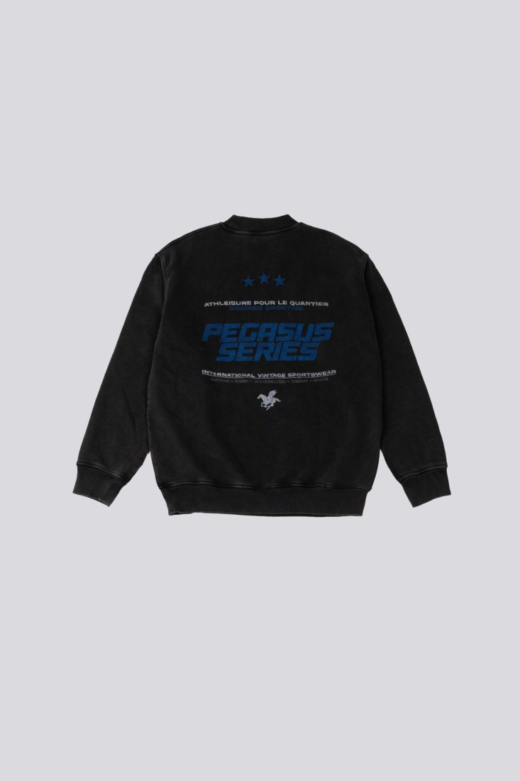 Pegasus Series Fadeout Crewneck Black Goodies Sportive