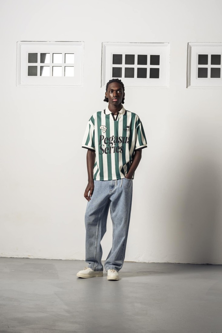 About Love Football Tee Green / Ecru Goodies Sportive