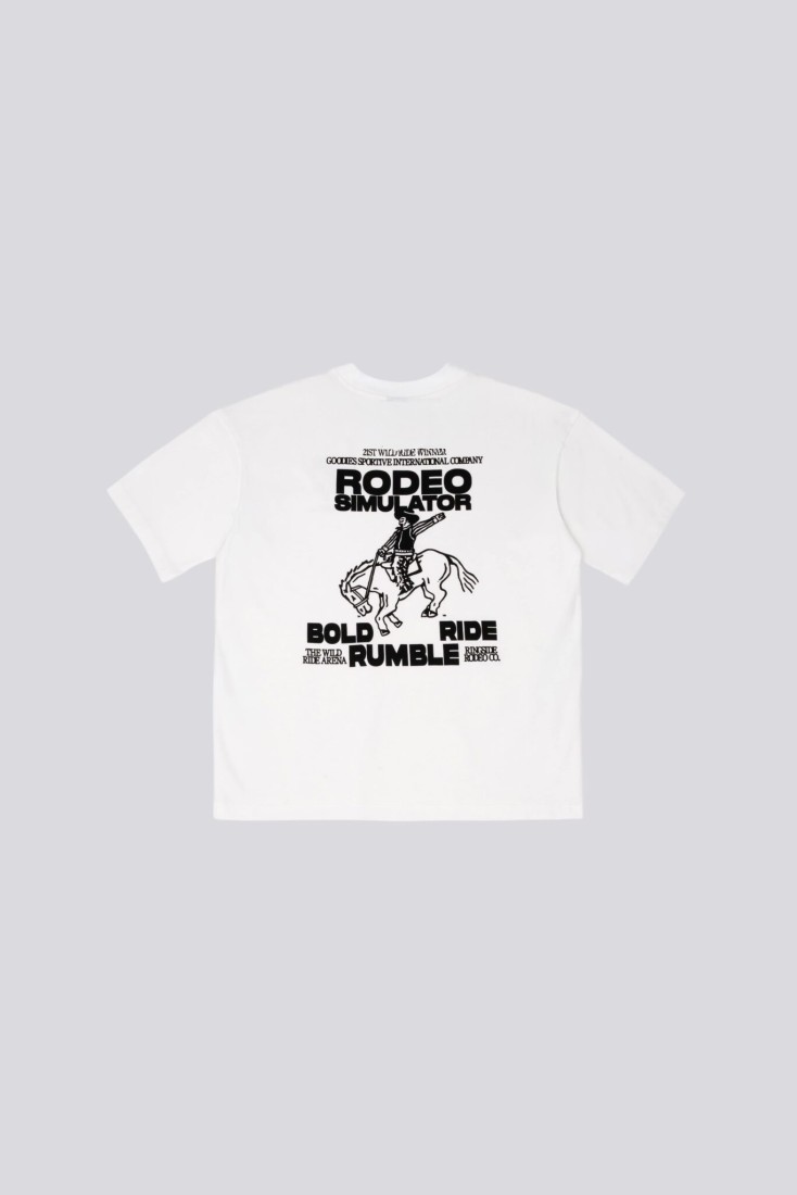 Rodeo Simulator White Tee White Goodies Sportive