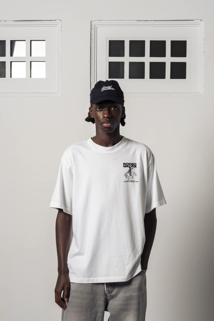 Rodeo Simulator White Tee White Goodies Sportive