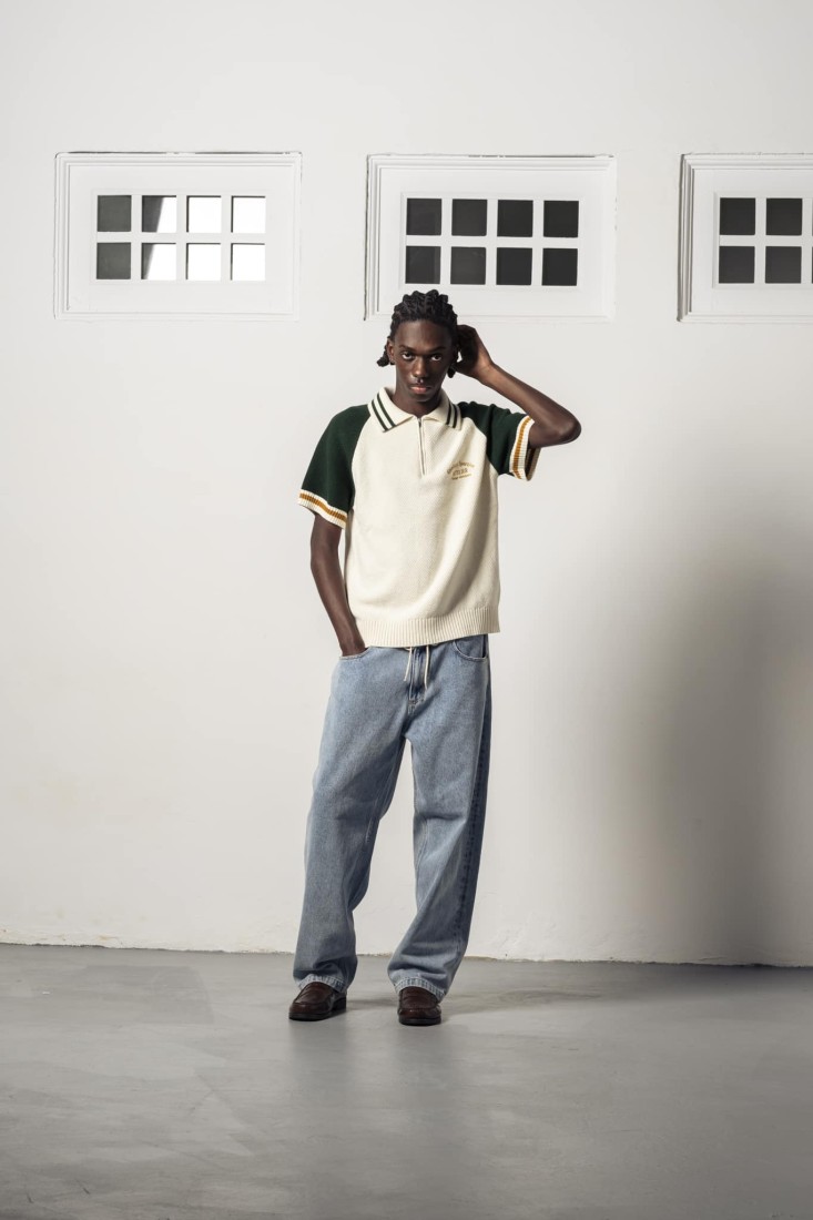 Biker Premium Knit Green / Ecru Goodies Sportive