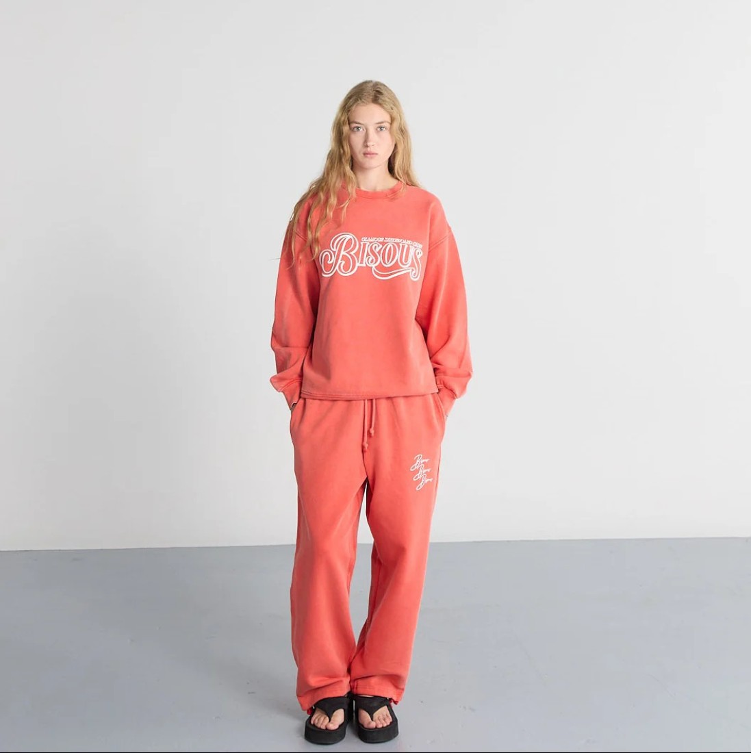 Pants Unisex Cigarette Washed Red Bisous Skateboards