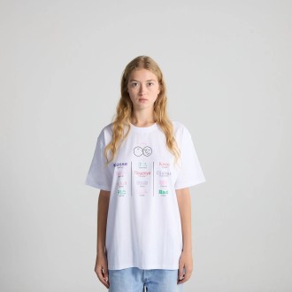 T-Shirt Unisex Body Language White Bisous Skateboards