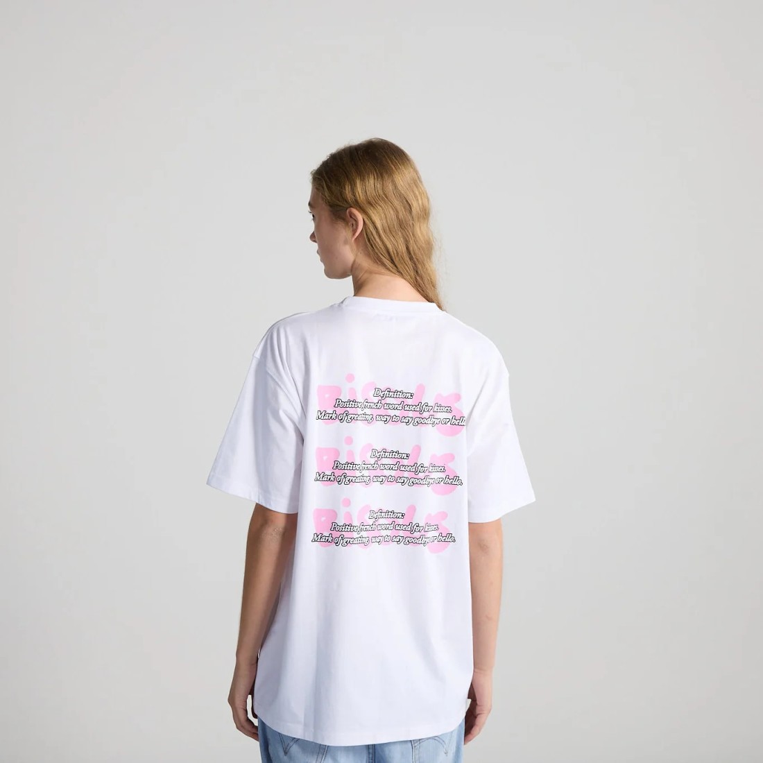T-Shirt Unisex Body Language White Bisous Skateboards