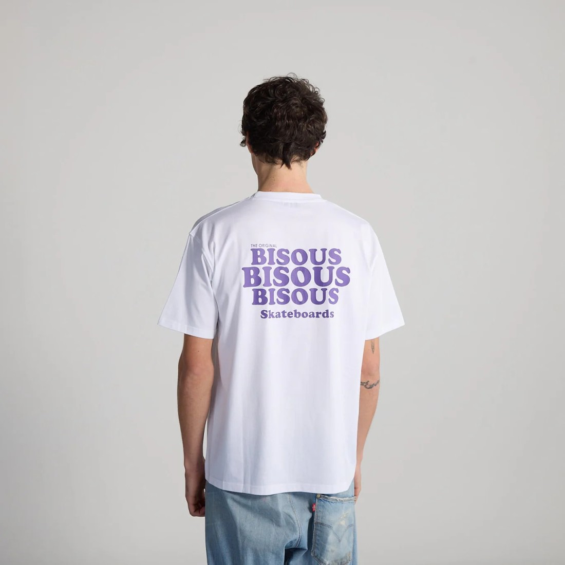 T-Shirt Unisex Grease White Bisous Skateboards