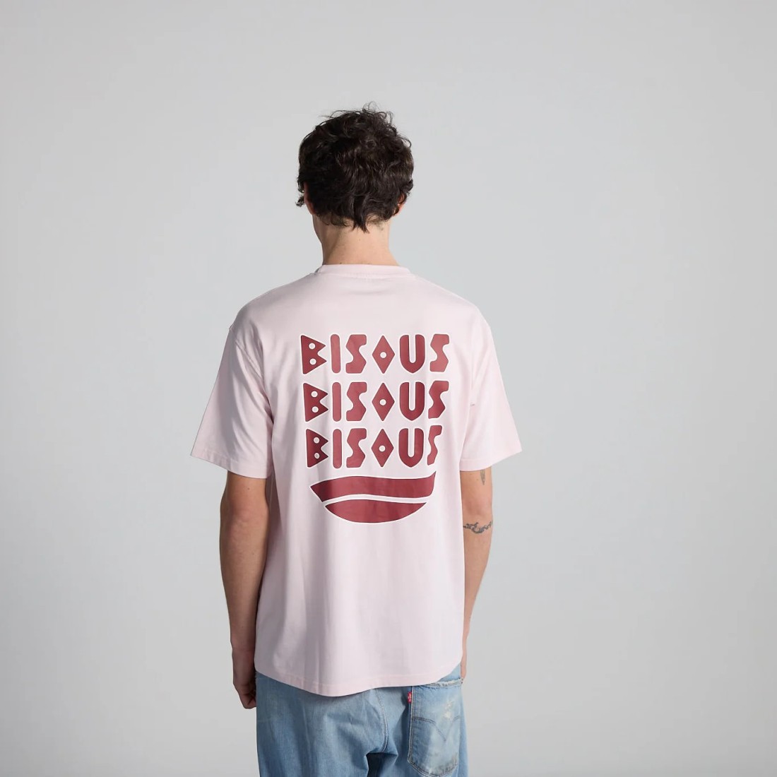 T-shirt UNISEX Cap d'Agde Light Pink  Bisous Skateboards