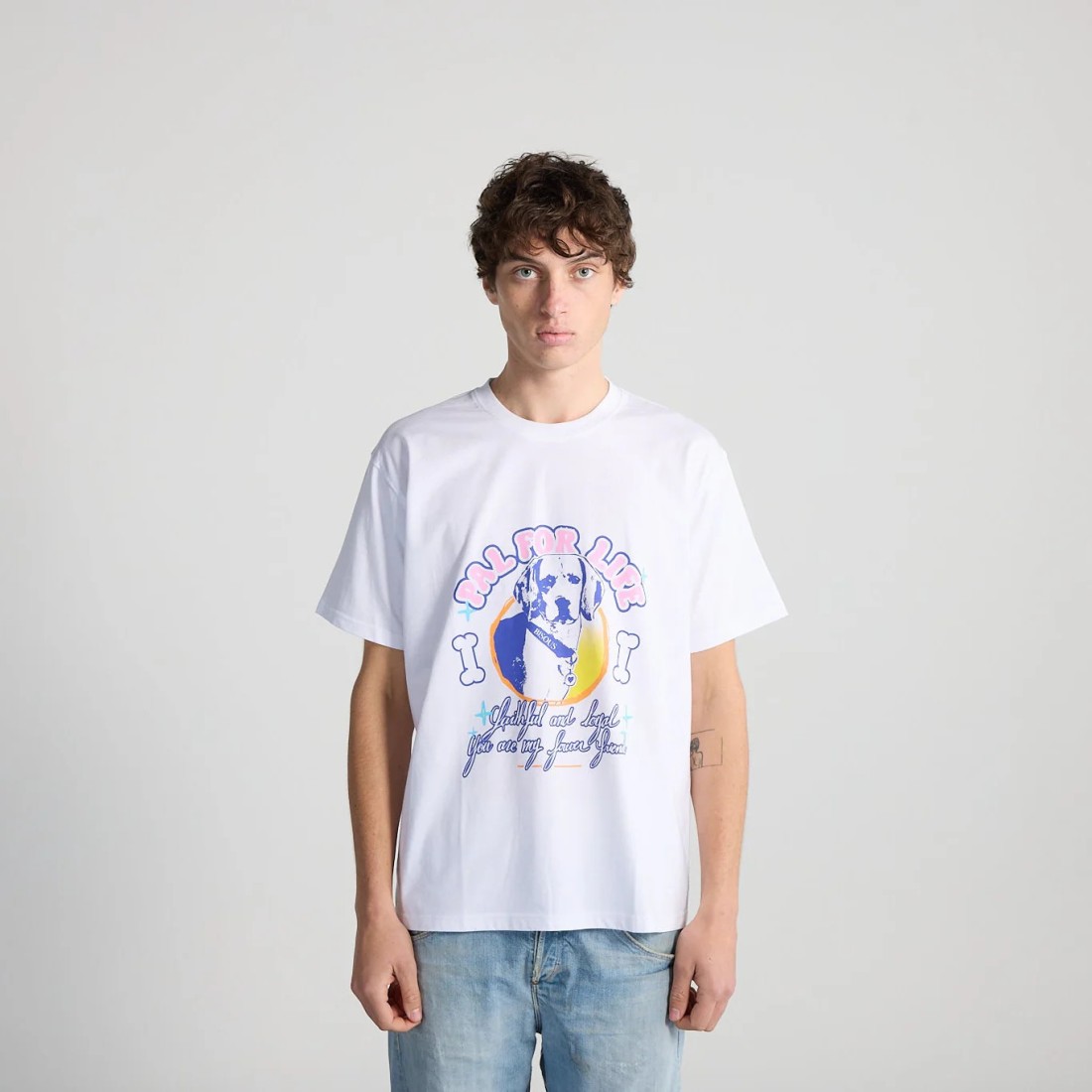 T-Shirt Unisex Pal 4 Life White Bisous Skateboards