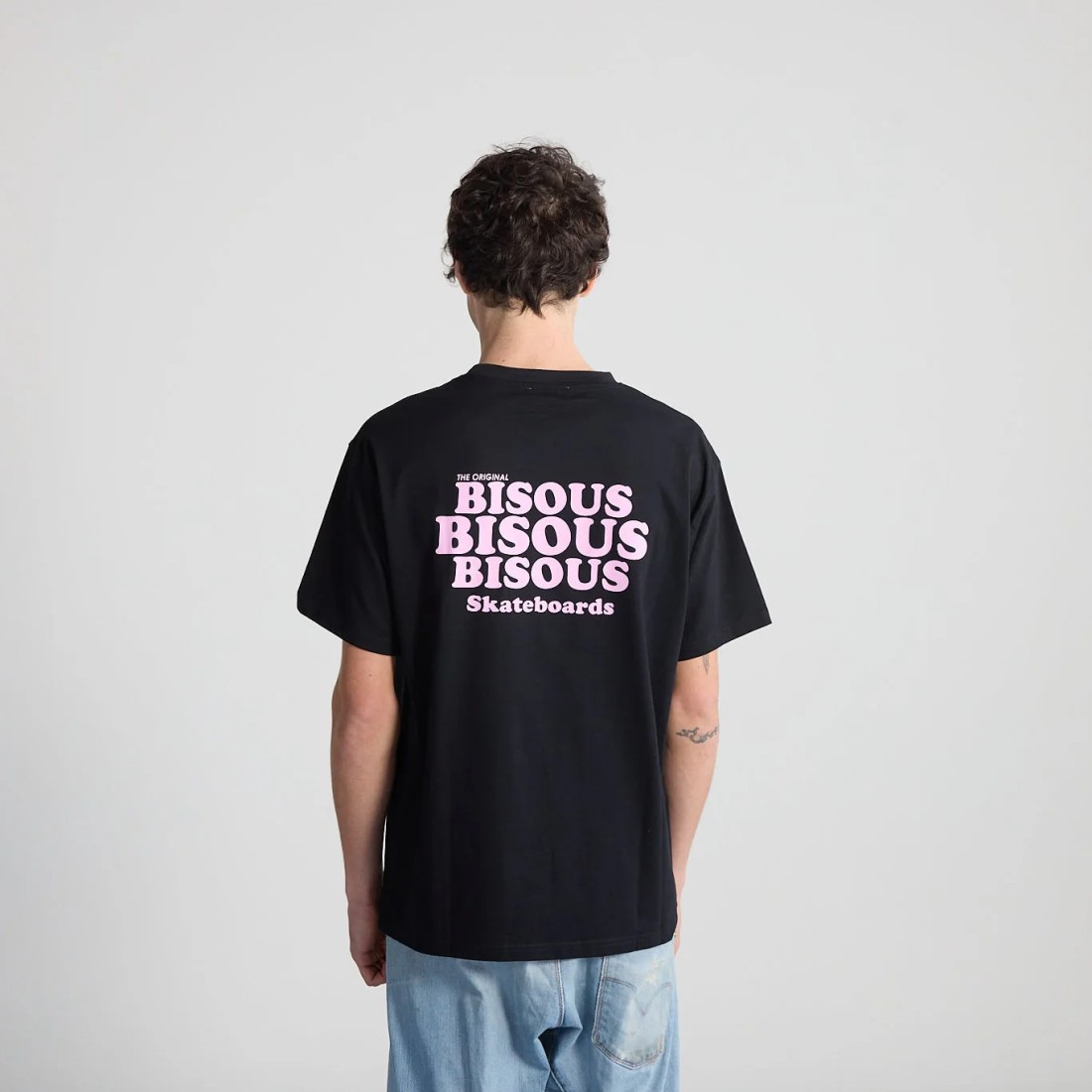 T-Shirt Unisex Grease Black Bisous Skateboards