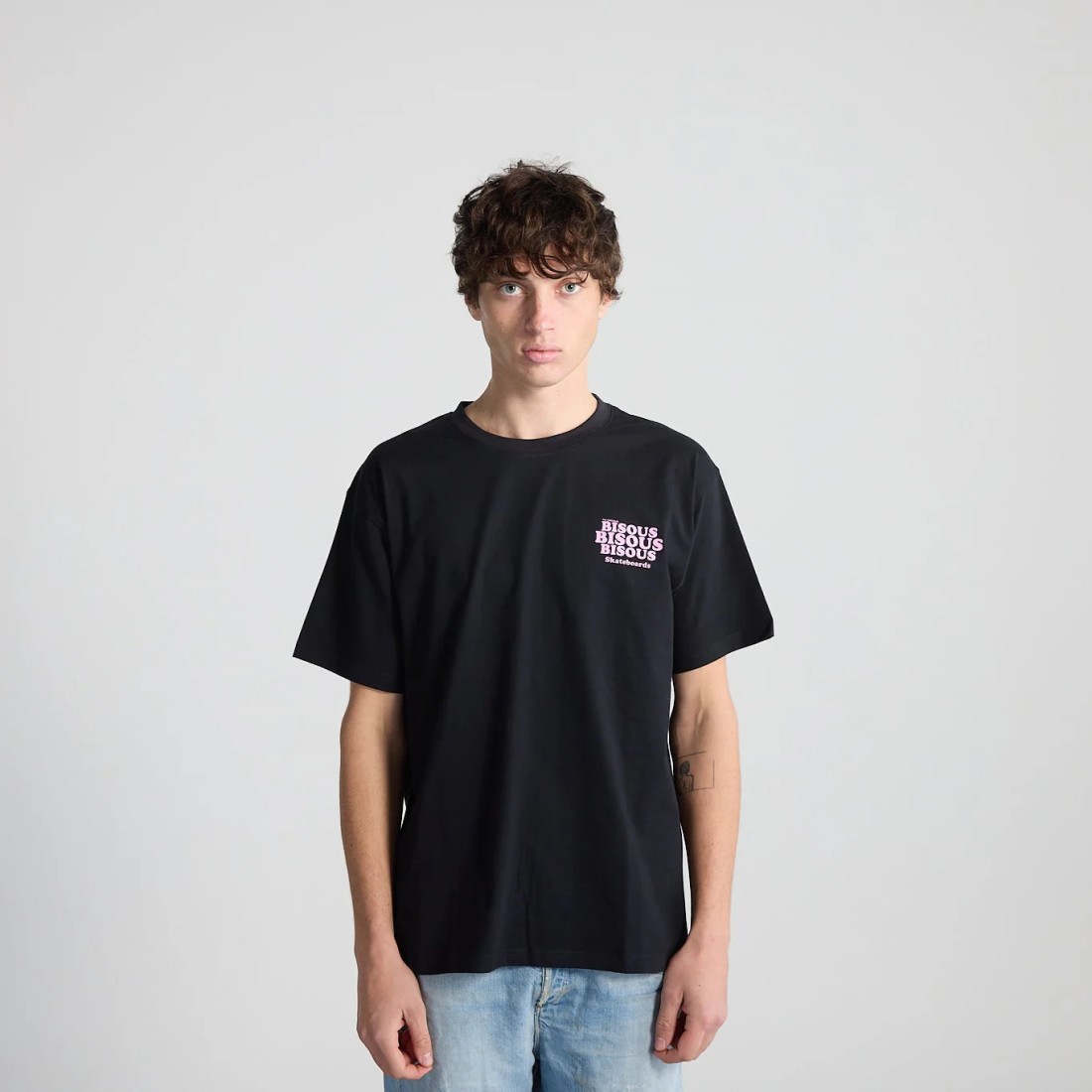 T-Shirt Unisex Grease Black Bisous Skateboards