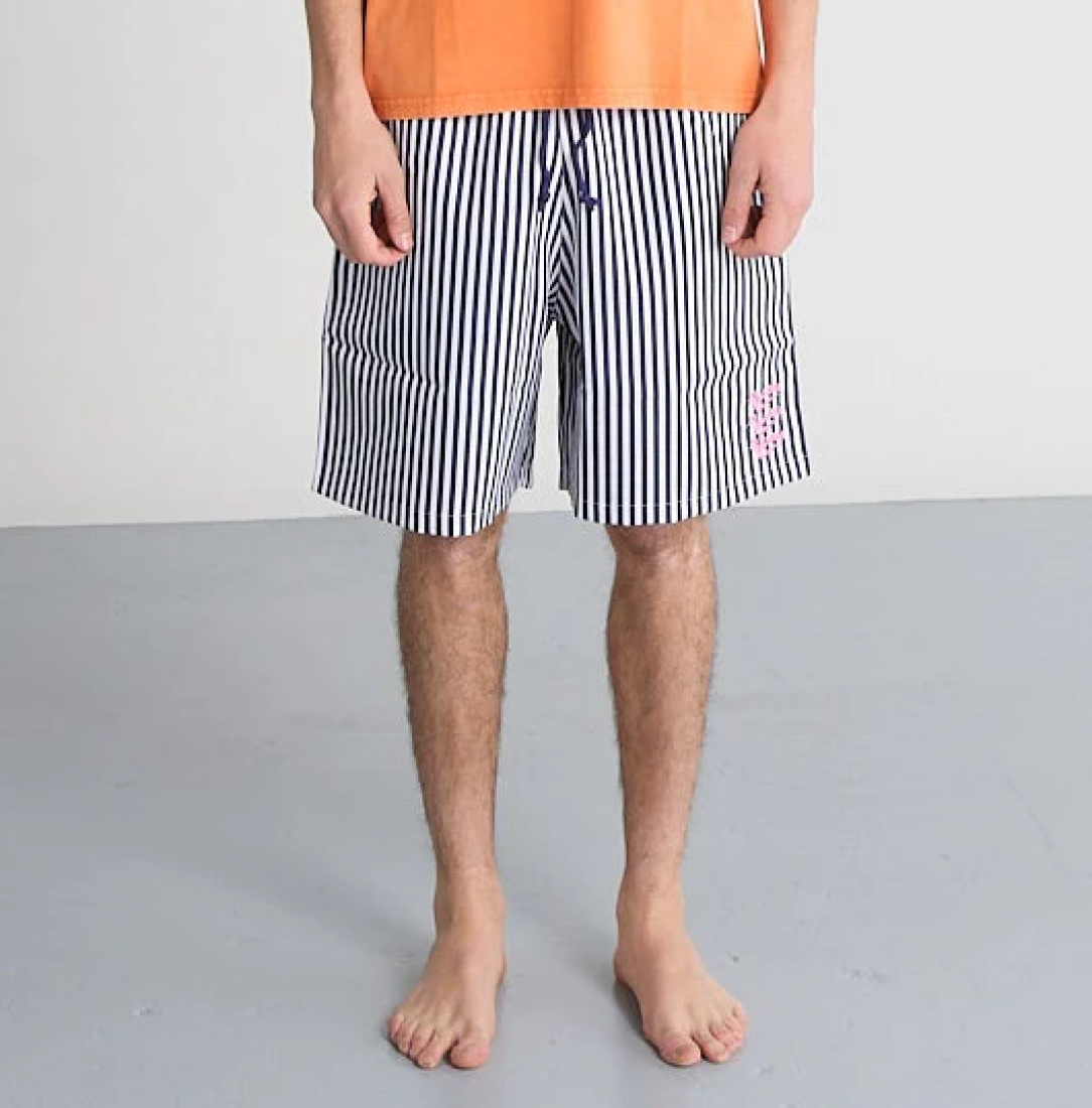 Swimshort Unisex Gianni Stripes Navy  Bisous Skateboards