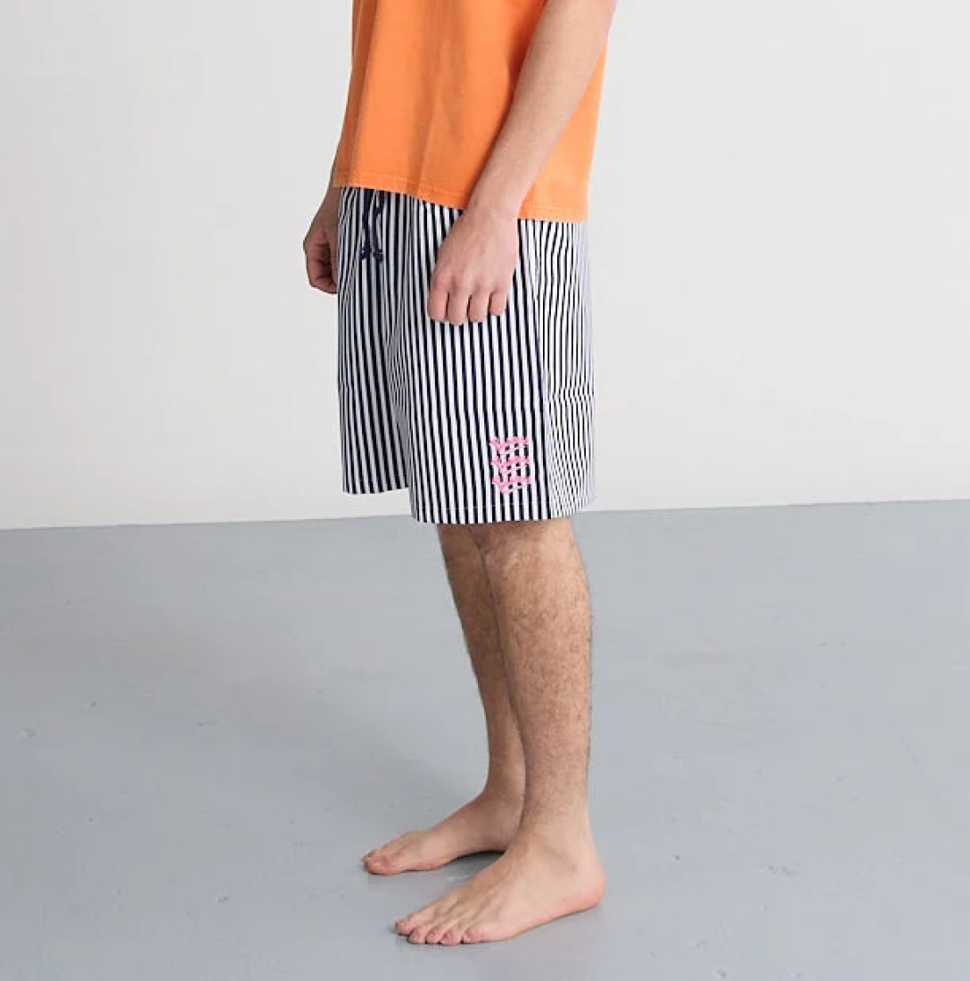 Swimshort Unisex Gianni Stripes Navy  Bisous Skateboards