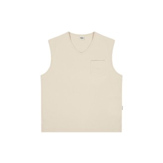 Woven Cotton Vest Cream UNISEX Kappy Design