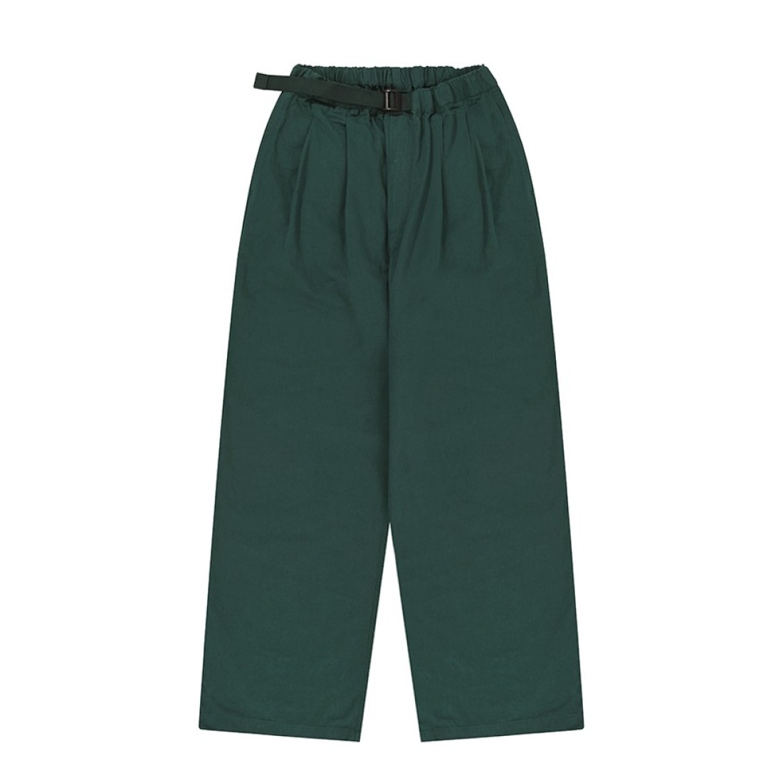 Two Tuck Wide Pants Green UNISEX Kappy Design