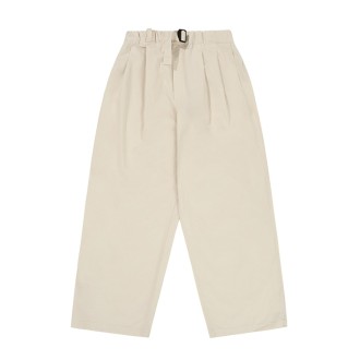 Two Tuck Wide Pants Cream UNISEX Kappy Design