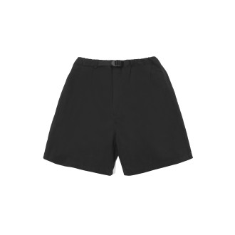 Two Tuck Wide Half Pants Black UNISEX Kappy Design